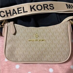 Michael Kors Tan Logo Crossbody Bag
